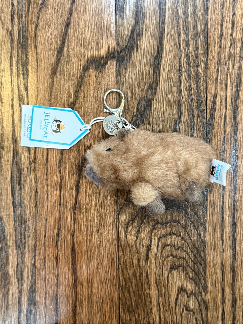 Jellycat Clyde Capybara Bag Charm Keychain 🐾🤎 - Picture 2 of 4